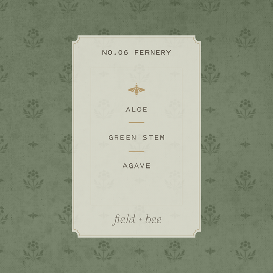 Field + Bee No. 06 Fernery scent card: Aloe, Green Stem, Agave