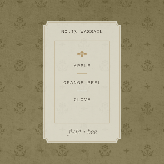Field + Bee No. 13 Wassail scent card: Apple, Orange Peel, Clove